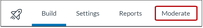 New Quiz Moderate tab.