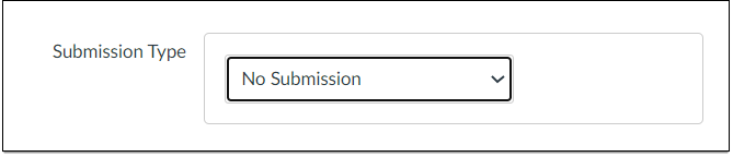 Assignment submission type set to 